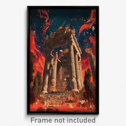 Greek Movie Poster - Imaginary Temple (Greece Psychedelic Art Retro Film Print)