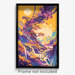 Movie Art Poster - Vivacious Earth (Psychedelic Trippy Retro Cartoon Film Print)