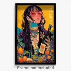 Japanese Movie Poster - Orange Vineyard (Japan Psychedelic Art Retro Film Print)