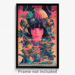 Chinese Movie Poster - Concrete Wharf (China Psychedelic Art Retro Film Print)