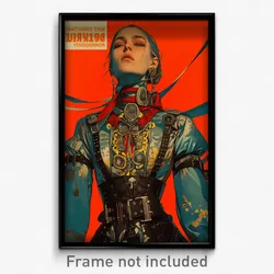 Russian Movie Poster - Girl Feeling Disappointment, Creative Corset (Art Print)