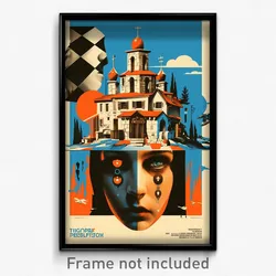Greek Movie Poster - Nice Cathouse (Greece Psychedelic Art Retro Film Print)