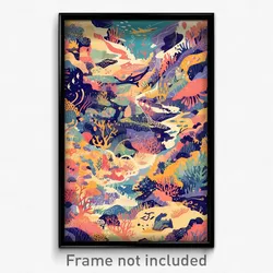 Greek Movie Poster - Vast Coral Reef (Greece Psychedelic Art Retro Film Print)