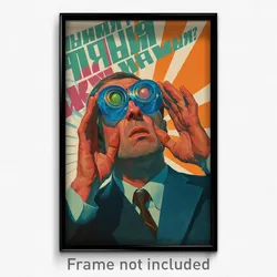 Russian Movie Poster - Man Feeling Insulted, Comfortable Blue Tinted Eyewear