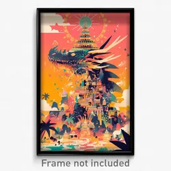 Thai Movie Poster - Massive Peak (Thailand Psychedelic Art Retro Film Print)