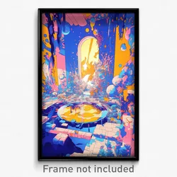 Art Poster - Normal Dungeon (Psychedelic Trippy Weird 11x17 Print)