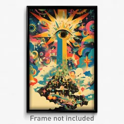 German Movie Poster - Silent Tube (Germany Psychedelic Art Retro Film Print)