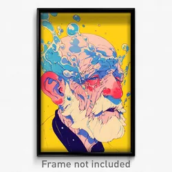 Art Poster - Elderly Ocean (Psychedelic Trippy Weird 11x17 Print)