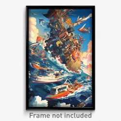 Korean Movie Poster - Nautical Dock (Korea Psychedelic Art Retro Film Print)