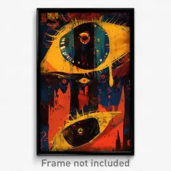 Brazilian Movie Poster - Grimy Window (Brazil Psychedelic Art Retro Film Print)