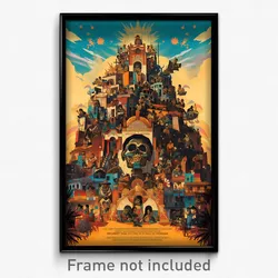 Mexican Movie Poster - Wooden American City (Mexico Retro Film Art Print)