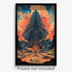 Thai Movie Poster - Unkempt Butte (Thailand Psychedelic Art Retro Film Print)