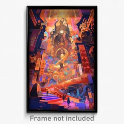 Movie Art Poster - Tidy Movie Theatre (Psychedelic Retro Weird Film Print)