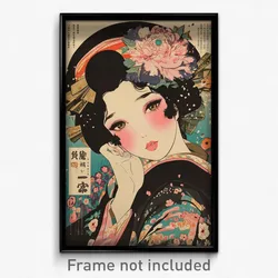 Japanese Movie Poster - Girl Feeling Woe, Elaborate Bowl Hat (Japan Art Print)