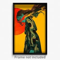 Icelandic Movie Poster - Woman Feeling Homesickness, Noteworthy Ribbed Dress
