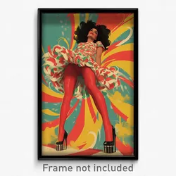 Brazilian Movie Poster - Woman Feeling Negative, Dramatic Red Legwear (Print)