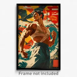 Brazilian Movie Poster - Man Feeling Enjoyment, Crafty V Neck (Brazil Art Print)