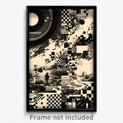 Icelandic Movie Poster - Black And White Cove (Iceland Retro Film Art Print)