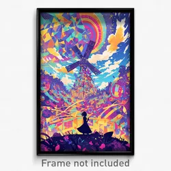 Art Poster - Noted Windmill (Psychedelic Trippy Weird 11x17 Cartoon Print)