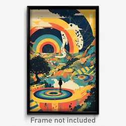 Greek Movie Poster - Artistic Strait (Greece Psychedelic Art Retro Film Print)