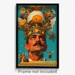 Greek Movie Poster - Man Feeling Anticipating, Expensive Egg Hair Ornament