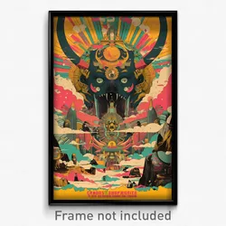 Spanish Movie Poster - Square Armoury (Spain Psychedelic Art Retro Film Print)