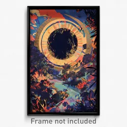 Art Poster - Ancient Black Hole (Psychedelic Trippy Weird 11x17 Cartoon Print)