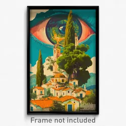 Greek Movie Poster - Tan Almshouse (Greece Psychedelic Art Retro Film Print)
