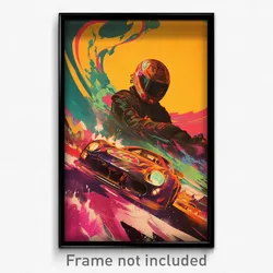 Mexican Movie Poster - Violet Racecar (Mexico Psychedelic Art Retro Film Print)