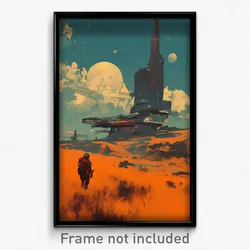 Art Poster - A Forgotten Astronaut's Journal On An Alien Planet