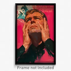 Russian Movie Poster - Man Feeling Resignation, Pink Black Jacket (Art Print)