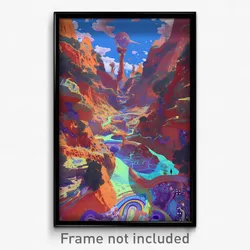 Art Poster - Gracious Gulch (Psychedelic Trippy Weird 11x17 Print)