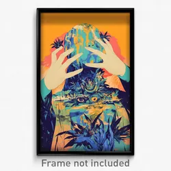Brazilian Movie Poster - Vibrant Hold (Brazil Psychedelic Art Retro Film Print)