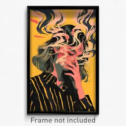 Thai Movie Poster - Woman Feeling Determined, Outstanding Striped Jacket (Print)