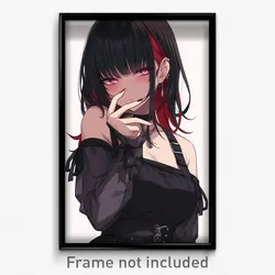 Anime Art Poster - Woman Feeling Discomfort, Expensive Two Tone Ribbon (Print)