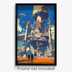 Movie Art Poster - Tattered Library (Psychedelic Retro Weird Film Print)