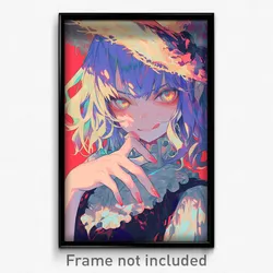 Anime Art Poster - Girl Feeling Smug Wearing Unkempt Straw Hat (Print)