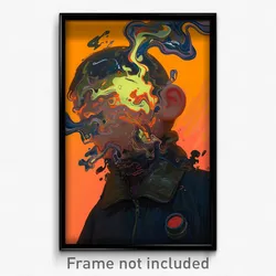 Art Poster - Boy Feeling Woe Wearing Shadowy Pilot Suit (Print)
