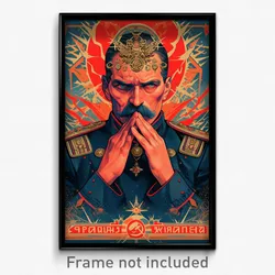 Russian Movie Poster - Man Feeling Stubborn, Royal Red Bandana (Art Print)