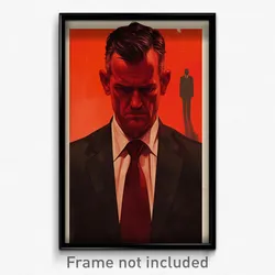 Icelandic Movie Poster - Man Feeling Resentment, Reasonable Red Necktie (Print)