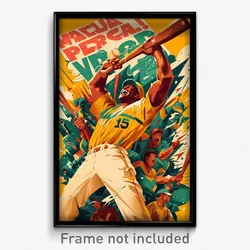 Brazilian Movie Poster - Man Feeling Indignant, Silly Baseball Uniform (Print)
