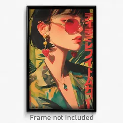Vietnamese Movie Poster - Woman Feeling Self Caring, Ambitious Heart Earrings