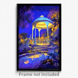 Art Poster - Remote Gazebo (Psychedelic Trippy Weird 11x17 Print)