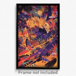 Bollywood Movie Poster - Crowded Fireworks (India Retro Hindi Film Art Print)