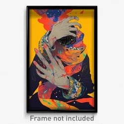 Anime Art Poster - Man Feeling Love Wearing Precious Fingerless Gloves (Print)