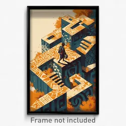 Vietnamese Movie Poster - Elegant Labyrinth (Vietnam Retro Film Art Print)