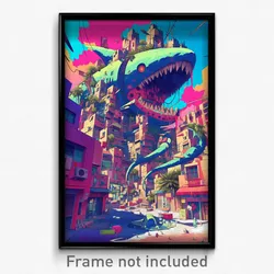 Art Poster - Mushy Bazaar (Psychedelic Trippy Weird 11x17 Print)