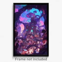 Art Poster - Admirable Cavern (Psychedelic Trippy Weird 11x17 Print)