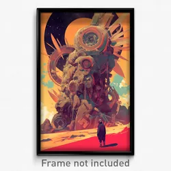 Movie Art Poster - Massive Hamburger (Psychedelic Retro Weird Film Print)