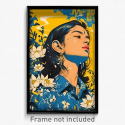 Bollywood Movie Poster - Girl Feeling Carefree, Oddball Blue Shirt (Art Print)